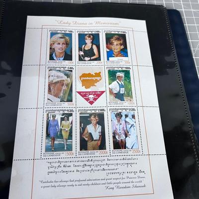 Princess Diana Collection of POSTAGE STAMPS 