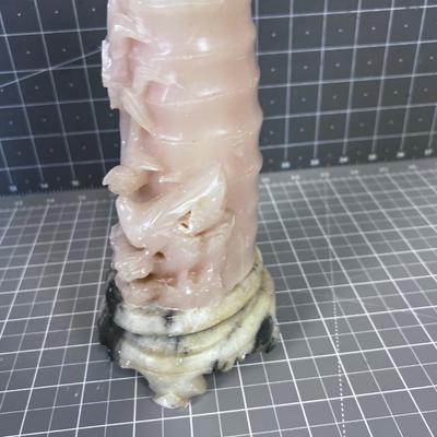 Pink Quartz Carved VASE