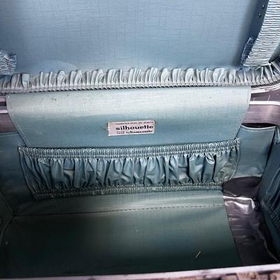 Turquoise VINTAGE Cosmetics Case