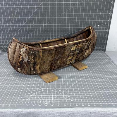Wood Canoe Planter Or Whatever Holder