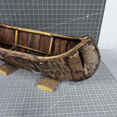 Wood Canoe Planter Or Whatever Holder