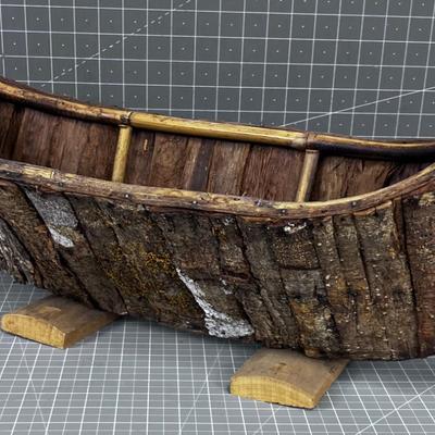 Wood Canoe Planter Or Whatever Holder