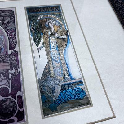 MUCHA Print Framed and Matted FRENCH NICE! 