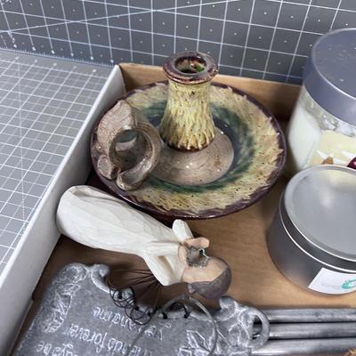 Box of Cool Nick Knack Candles and such