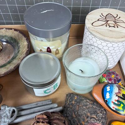Box of Cool Nick Knack Candles and such