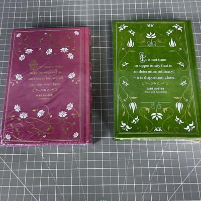 2 Jane Austen NEW Leather Bound and Sealed BOOKS