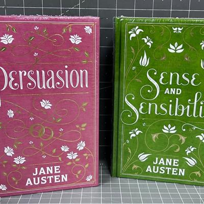 2 Jane Austen NEW Leather Bound and Sealed BOOKS