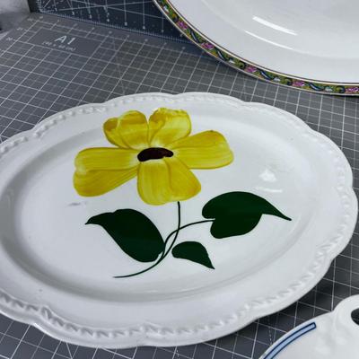 Several China Plates and Platters 