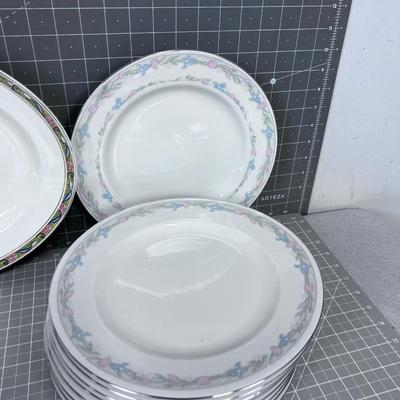 Several China Plates and Platters 