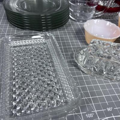 Large Pile of Clear Glass 