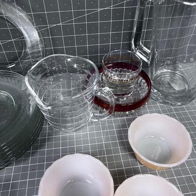 Large Pile of Clear Glass 
