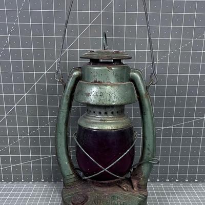 VINTAGE! EMBURY Manufacturing Air Pilot No. 2 Lanterns Red Glass