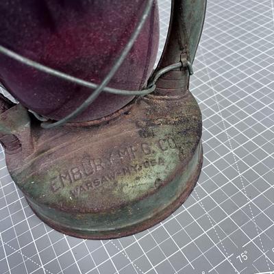 VINTAGE! EMBURY Manufacturing Air Pilot No. 2 Lanterns Red Glass