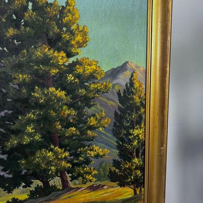 Original Oil by Ruth Morgan, Titled: Utah Evening, Dated 1947