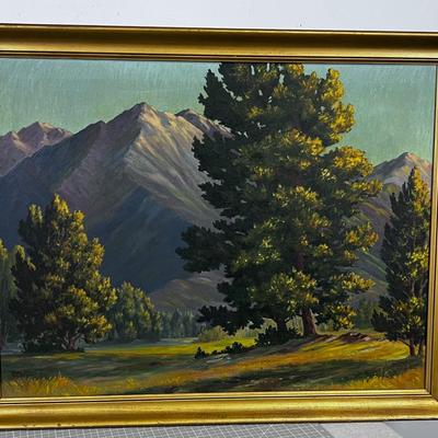 Original Oil by Ruth Morgan, Titled: Utah Evening, Dated 1947