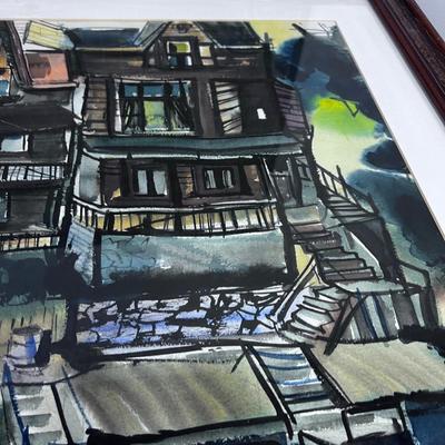 Water Color By Nishijima Old Houses