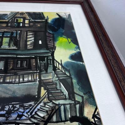 Water Color By Nishijima Old Houses