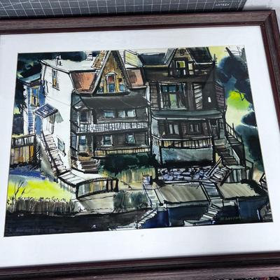 Water Color By Nishijima Old Houses