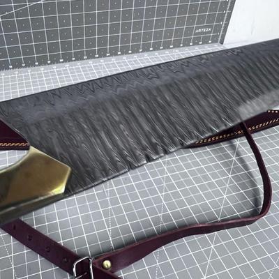 Damascus Short Sword and Scabbard 