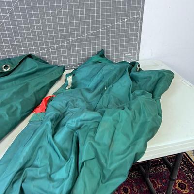 2 GREEN Nylon Duffel Bags 