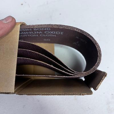 50 Grit Sanding Belts NEW (4) - 3 X 21