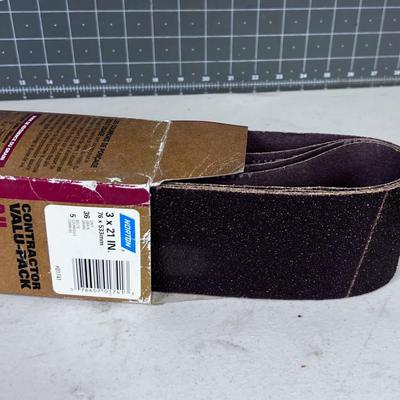 3 x 21 :  36 Grit Belt Sanding Pads 