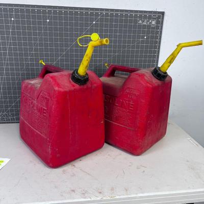 (2) 6 Gallon Gas Cans Plastic