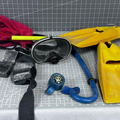 Diving Items: Snorkel & Mask, Weights, Flippers