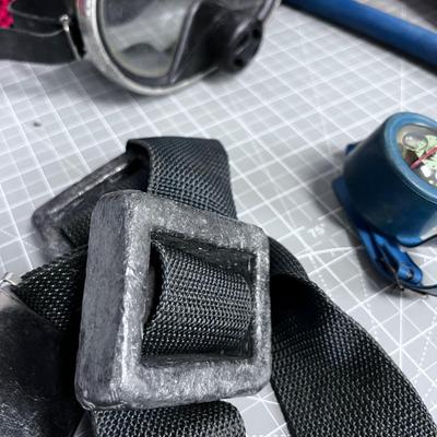 Diving Items: Snorkel & Mask, Weights, Flippers