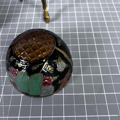 Enamel over Brass Egg with Stand