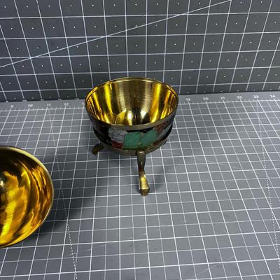 Enamel over Brass Egg with Stand