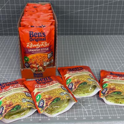 Uncle Bens Rice - (8) Pkg Spanish and (4) Roasted Chicken 