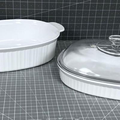 Corning Ware 2 Dishes and 1 Lid 