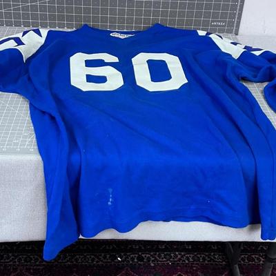 Vintage Foot Ball Jersey #60 BLUE 