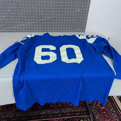 Vintage Foot Ball Jersey #60 BLUE 