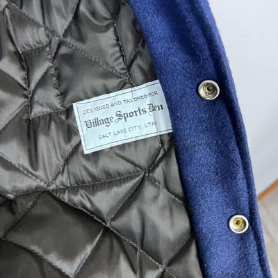 D and a Letter in Football - BLUE Color Letterman's Jacket