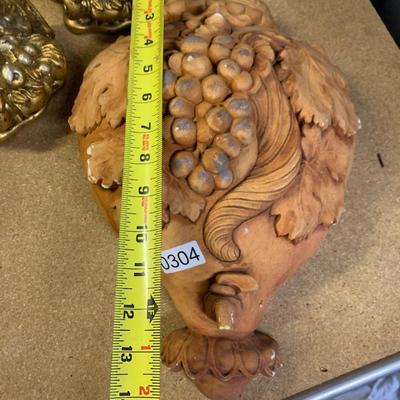 Vintage Decor Lot Terra Cotta Wall Hanger Bookends Tray