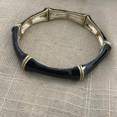 Golden tone Stella Epoxy Bamboo Shape Bracelet