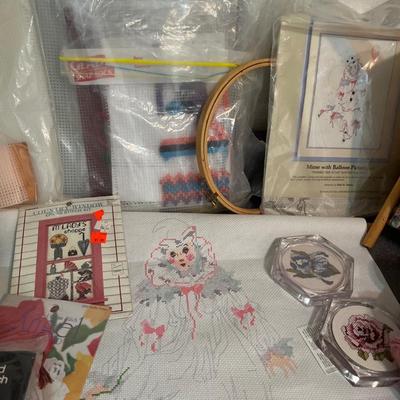 B-8- Crosstitch & yarn
