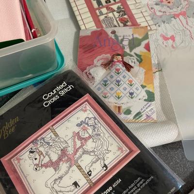 B-8- Crosstitch & yarn