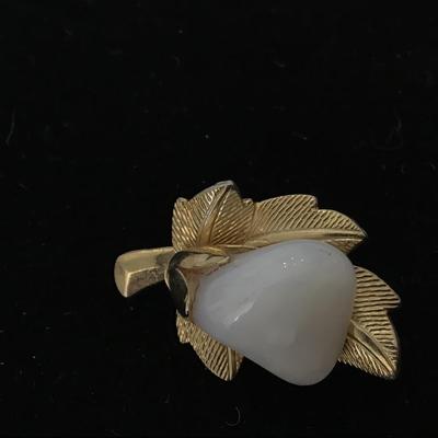 Vintage Petite Pin with White Stone