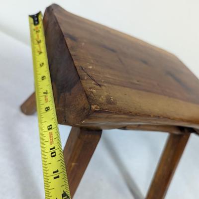 Hand Carved Wooden Foot Stool