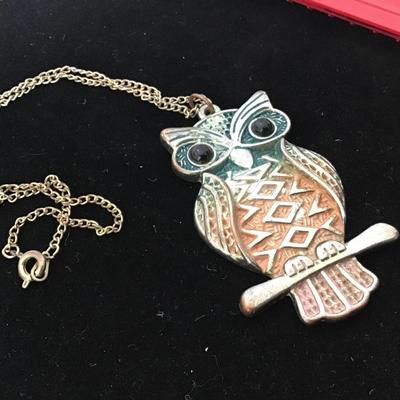 Costume Owl Necklace