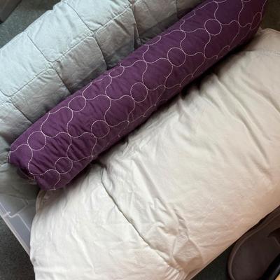 B27- Twin size blankets (one is down feather)