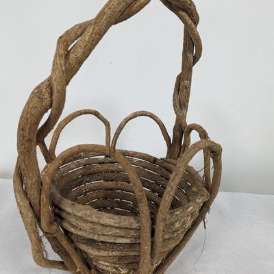 Hand Made Twisted Root Vine Basket