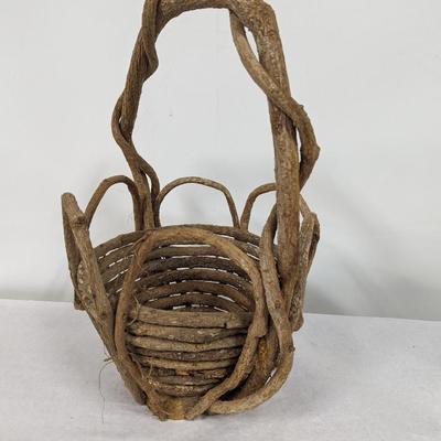 Hand Made Twisted Root Vine Basket