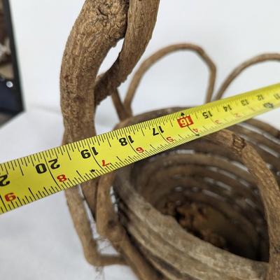 Hand Made Twisted Root Vine Basket