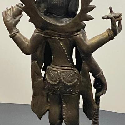 Antique Bronze Hindu God Statue