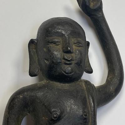 Antique Qing Dynasty Bronze Palace Statue