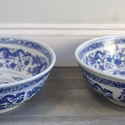 Twin Vintage Blue and White Bowl